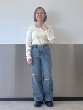 「アイテム（アクセサリー）」を使った、かとゆかさん（レディース・157cm・30代）の冬コーディネート