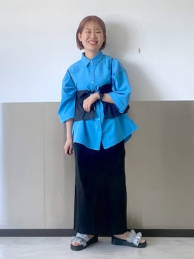「アイテム（その他トップス）」を使った、かとゆかさん（レディース・157cm・20代）の春コーディネート