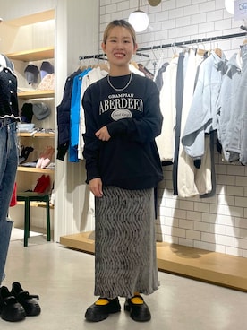 「アイテム（レッグウェア）」を使った、かとゆかさん（レディース・157cm・20代）の秋コーディネート