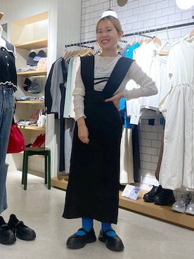「アイテム（レッグウェア）」を使った、かとゆかさん（レディース・157cm・20代）の秋コーディネート