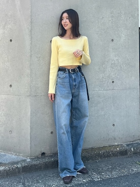 「Ungrid（アングリッド）のアイテム（ファッション雑貨）」を使った、加藤早織さん（レディース・163cm）の秋コーディネート