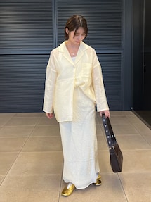 スリットデザインスクエアトゥフラットシューズ｜アングリッド