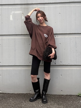 加藤早織さん(レディース・163cm)の秋コーディネート