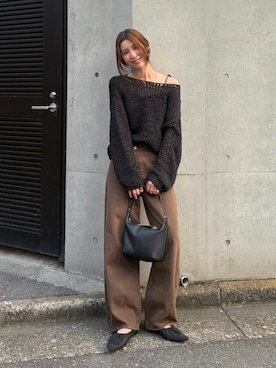 加藤早織さん(レディース・163cm)の秋コーディネート