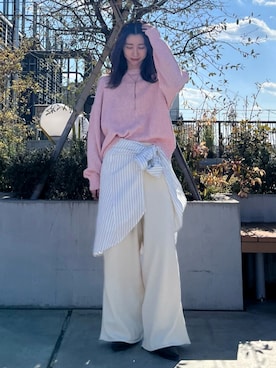 加藤早織さん（レディース・163cm）の冬コーディネート