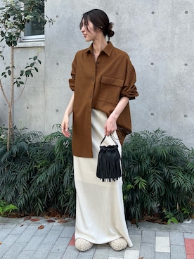 「イエベ春」｜加藤早織さん（レディース・163cm）の秋コーディネート