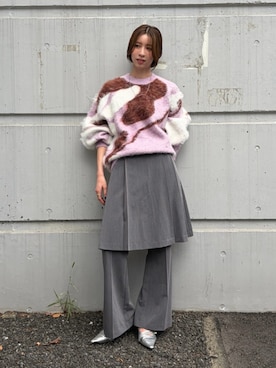 「Ungrid」｜加藤早織さん（レディース・163cm）の秋コーディネート