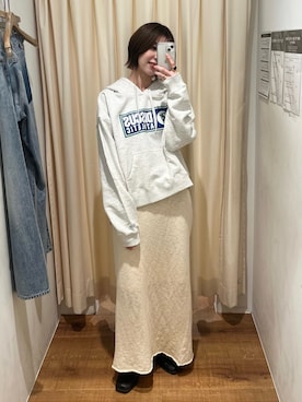 「DISCUS（ディスカス）のアイテム」を使った、加藤早織さん（レディース・163cm）の冬コーディネート