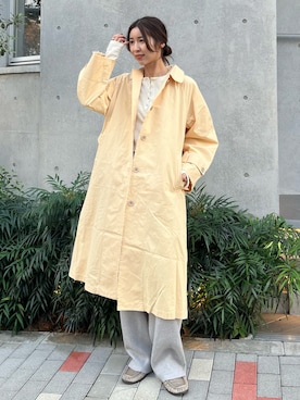 「Ungrid（アングリッド）のカシミヤ混ニットパンツ（その他パンツ）」を使った、加藤早織さん（レディース・163cm）の秋コーディネート