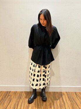 「REMME（レメ）のアイテム」を使った、松井夏希さん（レディース・158cm）の秋コーディネート