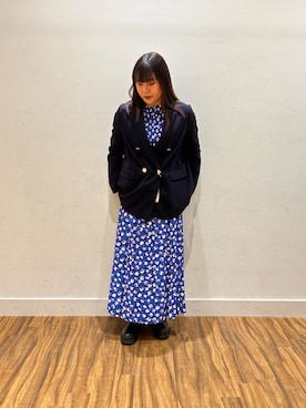 「NANO universe（ナノユニバース）のアイテム（ワンピース/ドレス）」を使った、松井夏希さん（レディース・158cm）の秋コーディネート