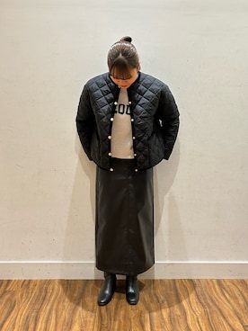 「NANO universe（ナノユニバース）のアイテム（ブーツ）」を使った、松井夏希さん（レディース・158cm）の秋コーディネート