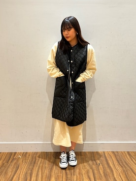 「NANO universe（ナノユニバース）のアイテム（ワンピース/ドレス）」を使った、松井夏希さん（レディース・158cm）の秋コーディネート
