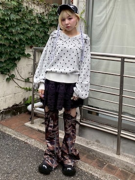 「コットンレース」｜CandyStripper_kujiさん（レディース・148cm）の秋コーディネート