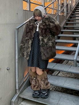 「アイテム（その他ヘアアクセサリー）」を使った、CandyStripper_kujiさん（レディース・148cm）の冬コーディネート