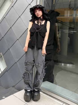 「Candy Stripper（キャンディストリッパー）のアイテム（パンツ）」を使った、CandyStripper_kujiさん（レディース・148cm）の秋コーディネート