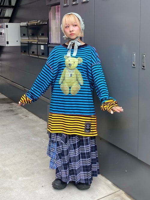 セール】OVERLAP CHECK PLEATS スカート（スカート）｜Candy Stripper