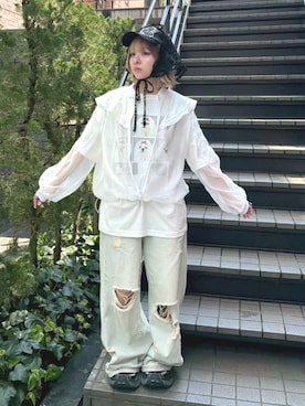 「Candy Stripper（キャンディストリッパー）のアイテム（トップス）」を使った、CandyStripper_kujiさん（レディース・148cm）の春コーディネート