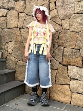 「Candy Stripper（キャンディストリッパー）のアイテム」を使った、CandyStripper_kujiさん（レディース・148cm）の春コーディネート