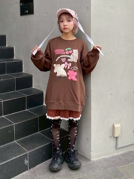 「プリーツ」｜CandyStripper_kujiさん（レディース・148cm）の秋コーディネート