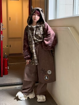 「Candy Stripper（キャンディストリッパー）のアイテム」を使った、CandyStripper_kujiさん（レディース・148cm）の秋コーディネート