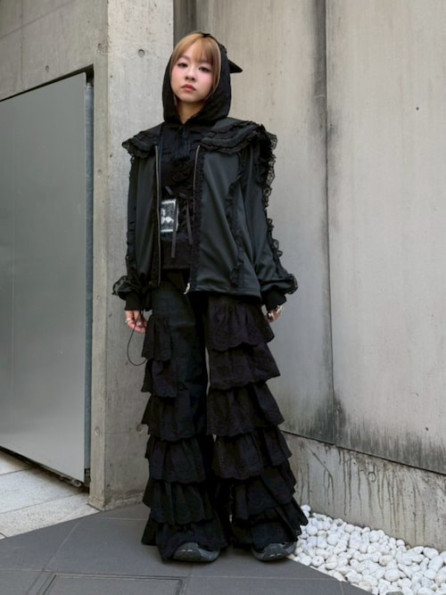 FRILL LACY JERSEY ブルゾン（ブルゾン）｜Candy Stripper（キャンディ