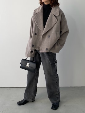 「SUGAR BISKET（シュガービスケット）のアイテム（ジャケット/アウター）」を使った、sumiさん（レディース・162cm）の秋コーディネート