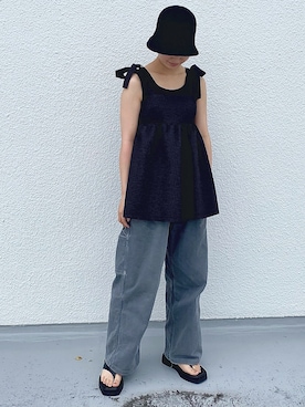 「SUGAR BISKET（シュガービスケット）のアイテム（キャミソール）」を使った、sumiさん（レディース・162cm）の夏コーディネート