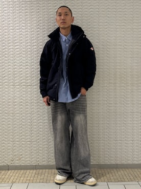 「アーバンリサーチ」｜「アイテム（その他アウター）」を使った、江口尊将さん（メンズ・174cm）の冬コーディネート