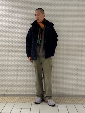 「アーバンリサーチ」｜「アイテム（その他アウター）」を使った、江口尊将さん（メンズ・174cm）の冬コーディネート