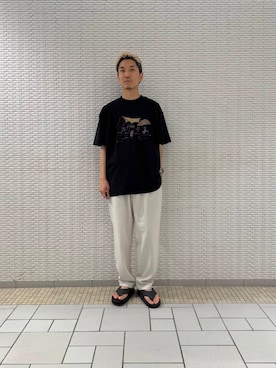 「アーバンリサーチドアーズ」｜江口尊将さん（メンズ・174cm）の夏コーディネート