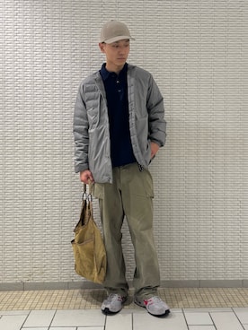 「アーバンリサーチ」｜「アイテム（その他アウター）」を使った、江口尊将さん（メンズ・174cm）の冬コーディネート