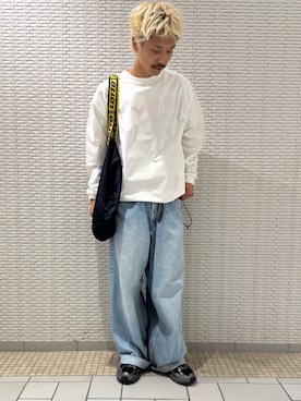 「アイテム（バッグ）」を使った、江口尊将さん（メンズ・174cm・20代）の夏コーディネート