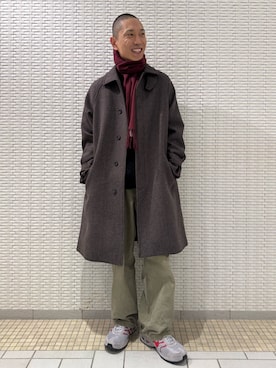 「URBAN RESEARCH」｜「アイテム（ジャケット/アウター）」を使った、江口尊将さん（メンズ・174cm）の冬コーディネート