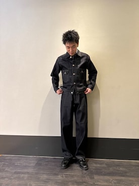 「URBAN RESEARCH（アーバンリサーチ）のアイテム（デニムジャケット）」を使った、江口尊将さん（メンズ・174cm）の冬コーディネート