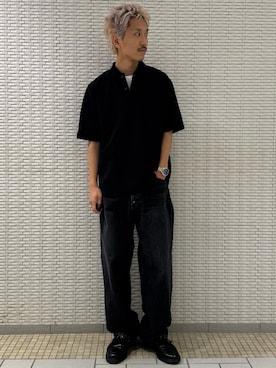 「Lee（リー）のアイテム」を使った、江口尊将さん（メンズ・174cm）の夏コーディネート