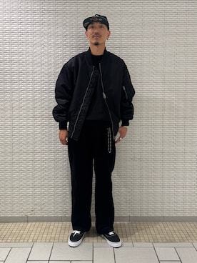 「EKAL（エカル）のアイテム」を使った、江口尊将さん（メンズ・174cm）の秋コーディネート