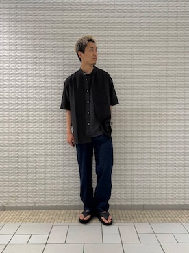 「アーバンリサーチドアーズ」｜江口尊将さん（メンズ・174cm）の夏コーディネート