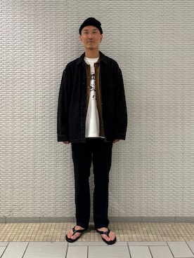 「URBAN RESEARCH DOORS（アーバンリサーチドアーズ）のアイテム（ジャケット/アウター）」を使った、江口尊将さん（メンズ・174cm）の夏コーディネート