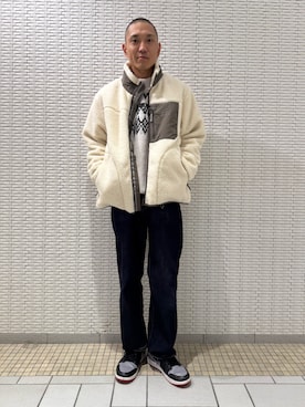 江口尊将さん（メンズ・174cm）の冬コーディネート