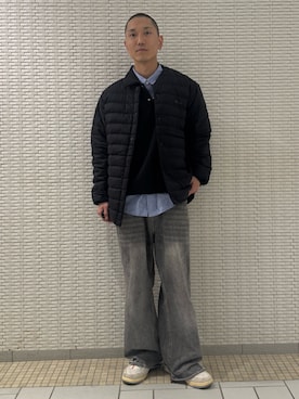 「アーバンリサーチ」｜「アイテム（その他アウター）」を使った、江口尊将さん（メンズ・174cm）の冬コーディネート