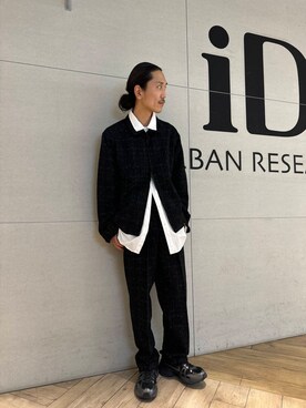 「アーバンリサーチ」｜江口尊将さん（メンズ・174cm）の秋コーディネート