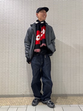 「URBAN RESEARCH」｜「アイテム（ジャケット/アウター）」を使った、江口尊将さん（メンズ・174cm）の冬コーディネート