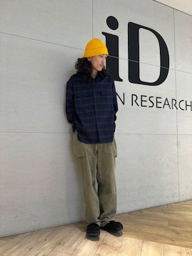 「アイテム（ニットキャップ/ビーニー）」を使った、江口尊将さん（メンズ・174cm）の夏コーディネート