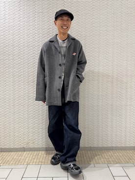 「URBAN RESEARCH」｜「アイテム（ジャケット/アウター）」を使った、江口尊将さん（メンズ・174cm）の冬コーディネート