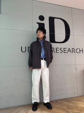 「アイテム（モッズコート、グレー系）」を使った、江口尊将さん（メンズ・174cm）の冬コーディネート