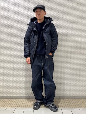 「アーバンリサーチ」｜「アイテム（その他アウター）」を使った、江口尊将さん（メンズ・174cm）の冬コーディネート