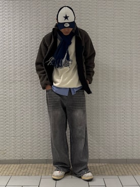 「URBAN RESEARCH」｜「アイテム（ジャケット/アウター）」を使った、江口尊将さん（メンズ・174cm）の冬コーディネート