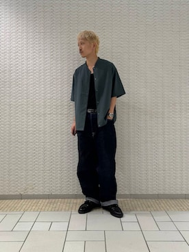 「アーバンリサーチドアーズ」｜江口尊将さん（メンズ・174cm）の夏コーディネート