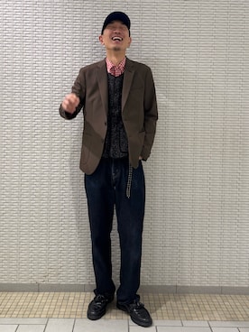 江口尊将さん（メンズ・174cm）の春コーディネート
